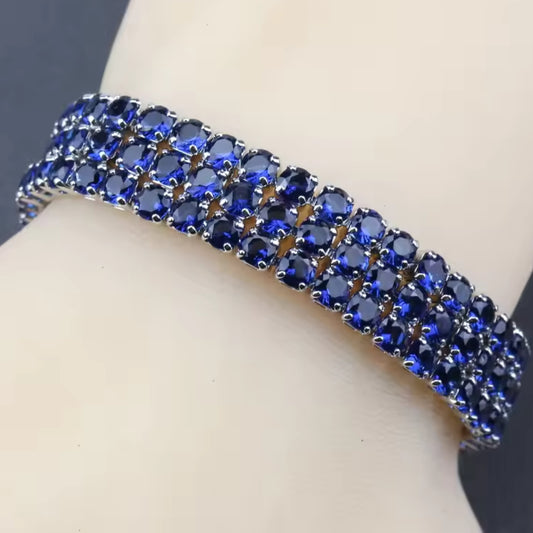 Royal Blue Sapphire Bangles – A Touch of Regal Elegance Set Of 4