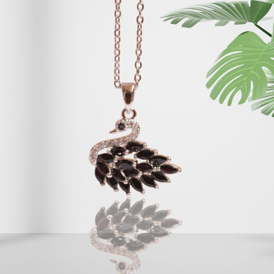 Grace Meets Glamour – The Black Swan Pendant Necklace