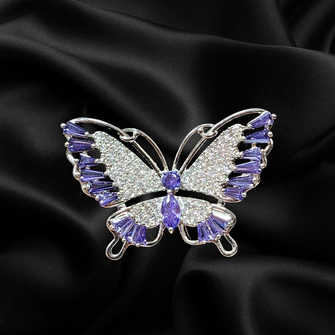 Celestial Amethyst Butterfly Ring